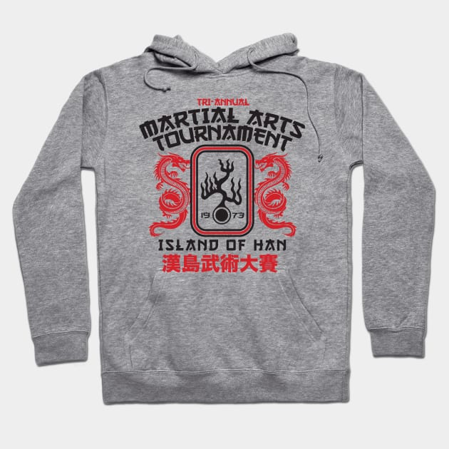 Island of Han Martial Arts Tournament Hoodie by MindsparkCreative